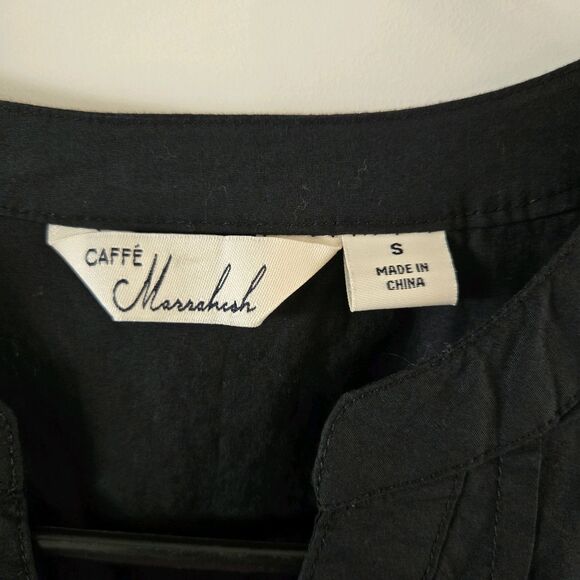 Caffe Marrakesh Club Resort V Neck Tunic Shirt NWT Women’s Size Small Pintuck - Picture 5 of 6